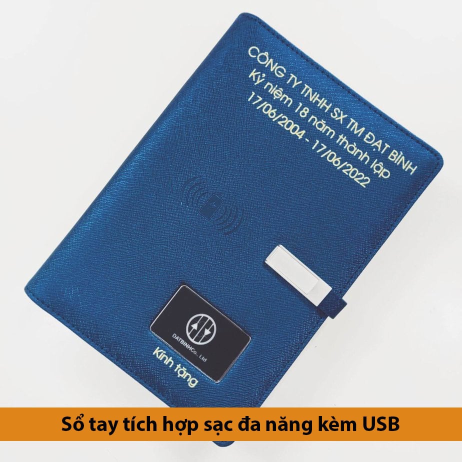 Sổ tay tích hợp sạc đa năng kèm usb