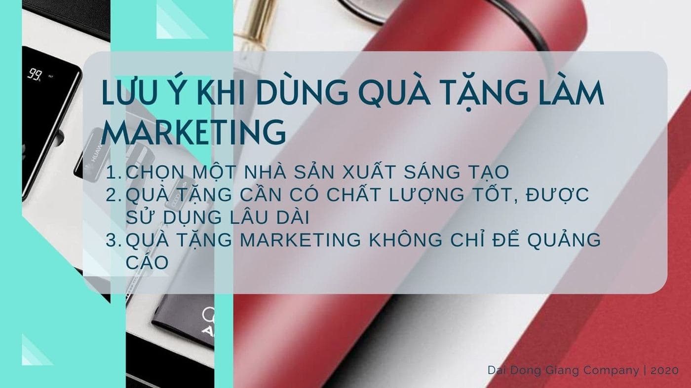 Chú ý khi dùng quà tặng để marketing