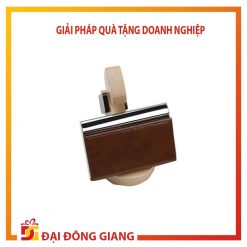 Hộp namecard da thủ công màu nâu