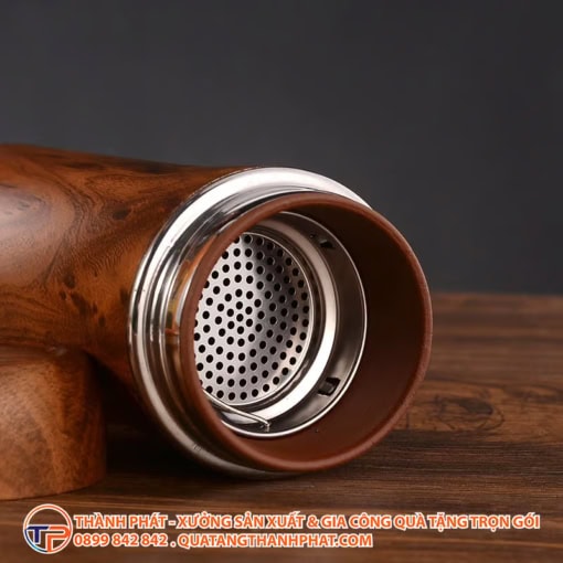 Bình giữ nhiệt vỏ gỗ sang trọng bgn09 - ảnh 4
