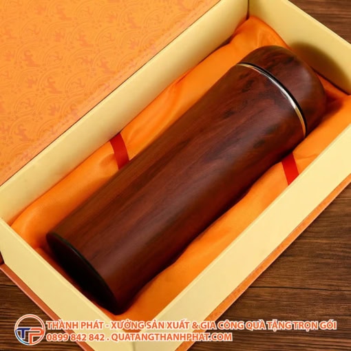 Bình giữ nhiệt vỏ gỗ sang trọng bgn09 - ảnh 2