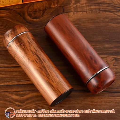 Bình giữ nhiệt vỏ gỗ sang trọng bgn09 - ảnh 3