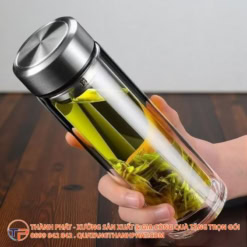 Bình Nước Thuỷ Tinh Có Lõi Lọc Trà Cao Cấp Bgn11 19 Binh pha tra giu nhiet thuy tinh cao cap sang trong