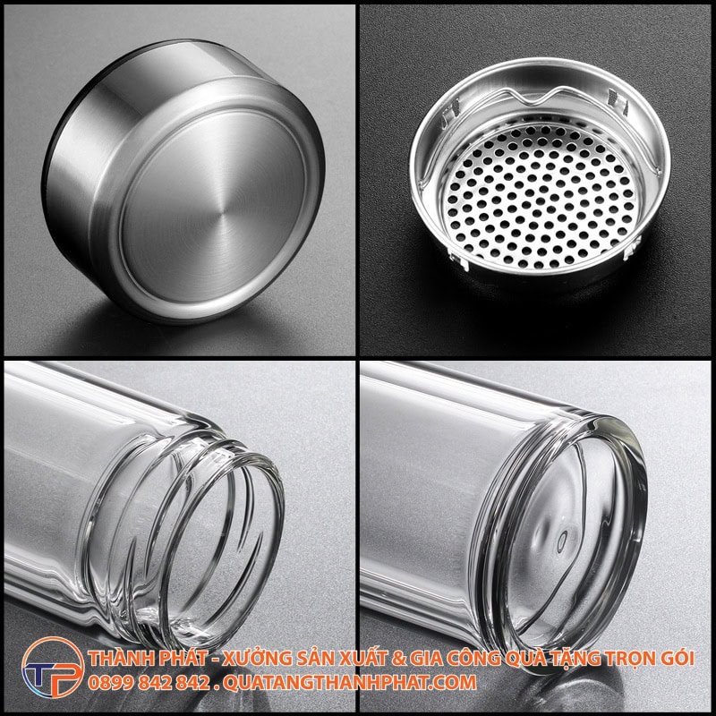 Bình Nước Thuỷ Tinh Có Lõi Lọc Trà Cao Cấp Bgn11 27 Binh pha tra giu nhiet thuy tinh cao cap tien dung