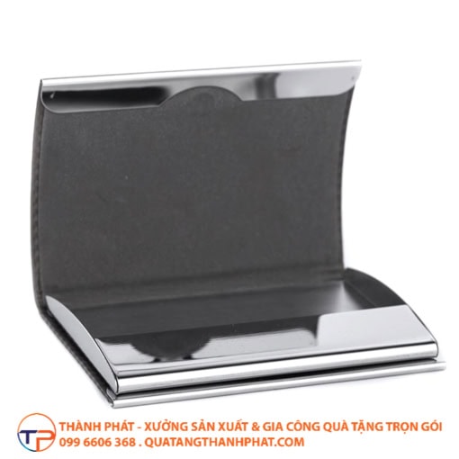Hộp danh thiếp da đan caro bc17 - ảnh 3