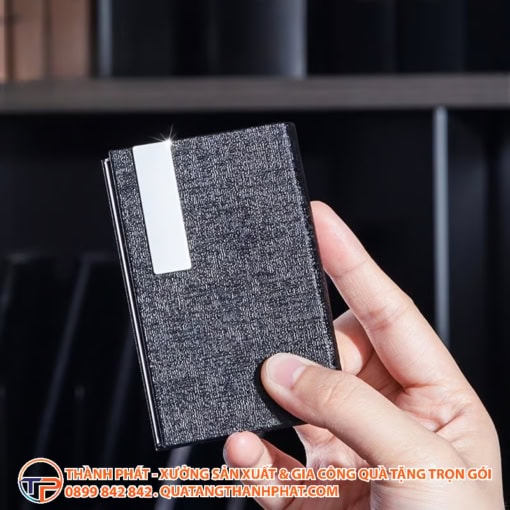Hộp đựng thẻ bằng da cao cấp bc03 - ảnh 2