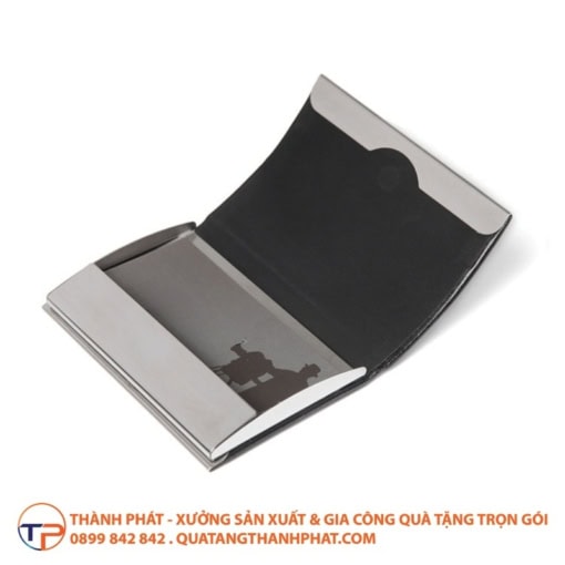 Hộp namecard da thủ công màu nâu bc12 - ảnh 5