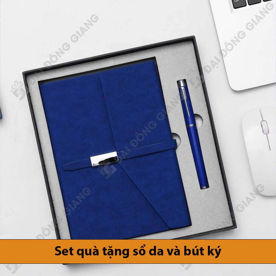 Set quà tặng sổ da và bút ký