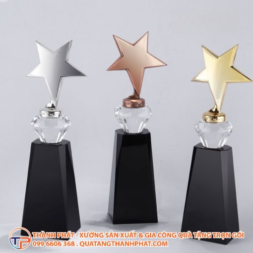 Cúp vinh danh pha lê hình ngôi sao liền khối - ảnh 2