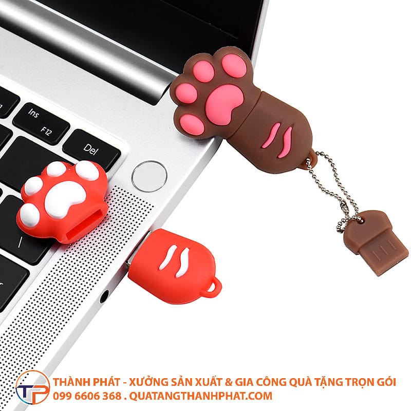 Usb de thuong hinh chan meo qua tang