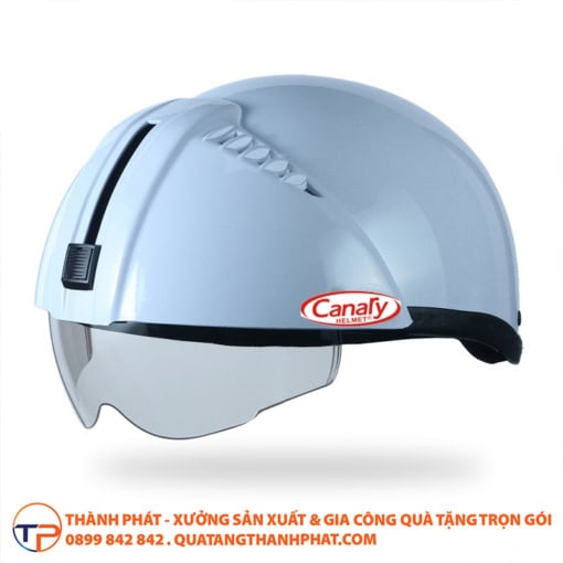 Mũ bảo hiểm in logo có kính giấu bh05 - ảnh 4