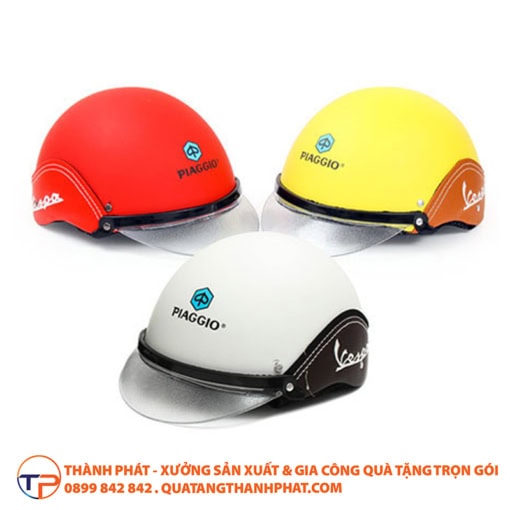 Mũ bảo hiểm có viền bọc da in logo bh07 - ảnh 4