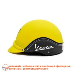 Mũ bảo hiểm có viền bọc da in logo BH07
