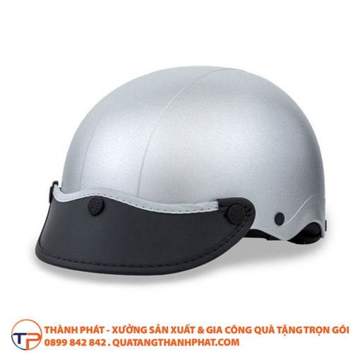 Nón bảo hiểm 1/2 in logo doanh nghiệp bh02 - ảnh 2