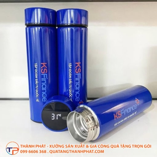 Bình giữ nhiệt hiển thị nhiệt độ okadi in logo theo yêu cầu bgn26