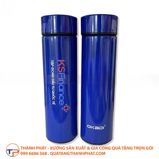 Bình giữ nhiệt hiển thị nhiệt độ okadi in logo theo yêu cầu bgn26 - hình ảnh 2