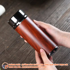 Ly binh giu giu nhiet vo go cao cap khac laser chuyen nghiep logo
