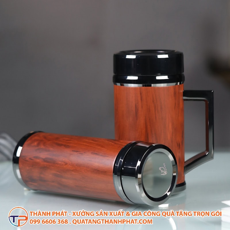 Ly binh giu giu nhiet vo go cao cap khac laser chuyen nghiep