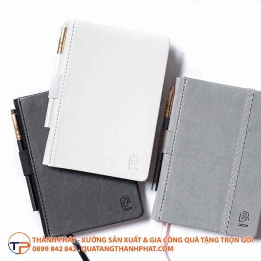 Sổ tay da in chìm logo cao cấp active - ảnh 5