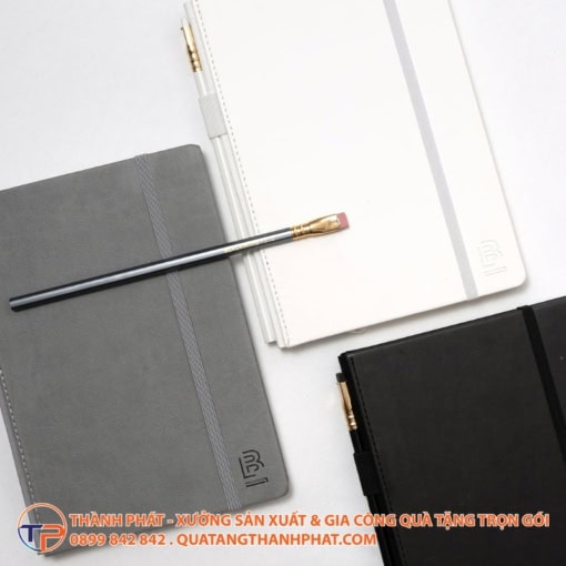 Sổ tay da in chìm logo cao cấp active - ảnh 3