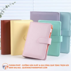 Sổ Tay Da Màu Pastel Có Ngăn Đa Năng Abunden 18 So tay da mau pastel cao cap