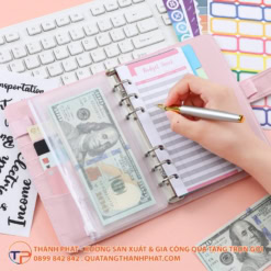 Sổ Tay Da Màu Pastel Có Ngăn Đa Năng Abunden 20 So tay da mau pastel tinh te