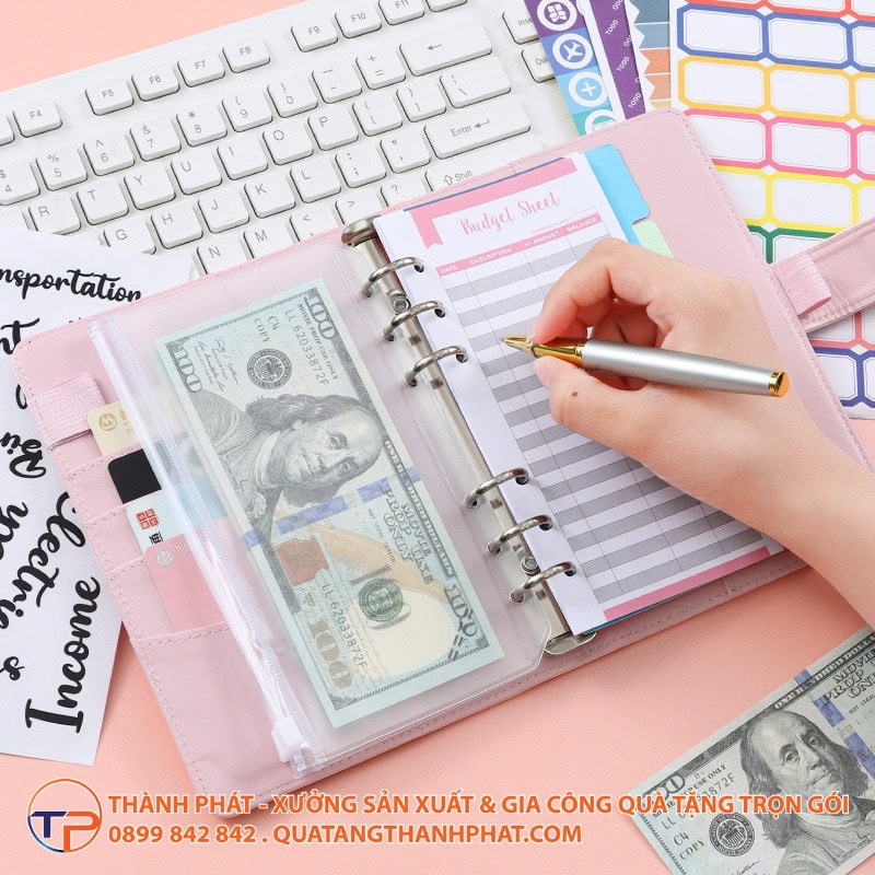 Sổ Tay Da Màu Pastel Có Ngăn Đa Năng Abunden 26 So tay da mau pastel tinh te