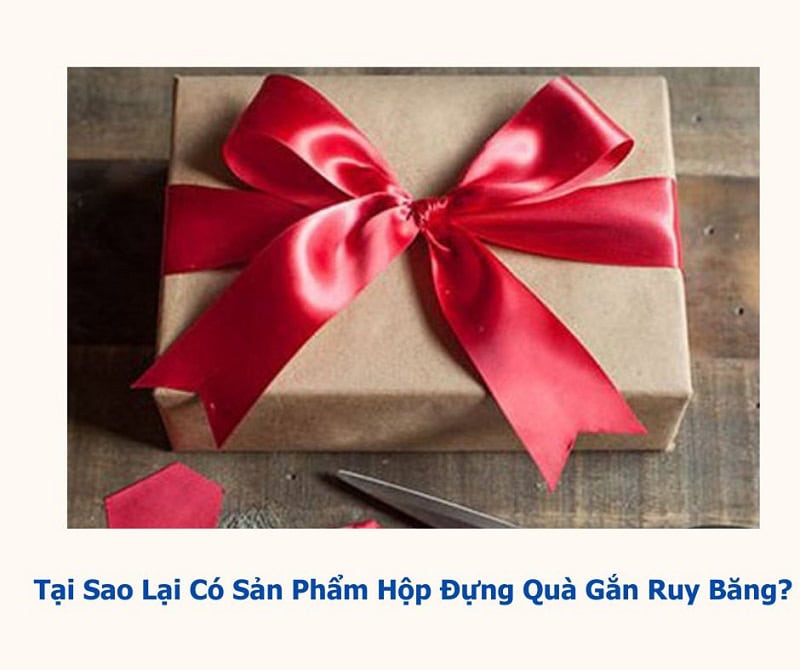 Hộp quà tặng gắn ruy băng