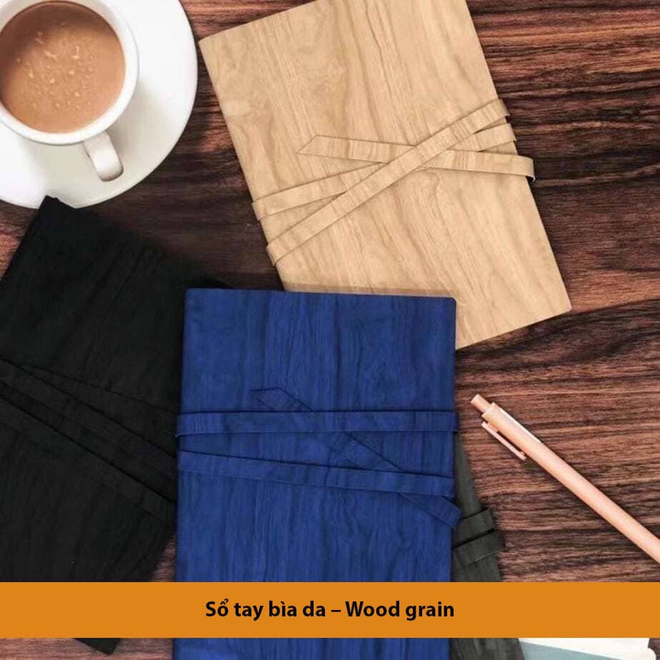 Sổ tay bìa da – wood grain