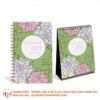 Bộ sổ tay bìa cứng và lịch để bàn Flower