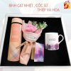 Bộ quà tặng Beauty: Bình giữ nhiệt, cốc sứ, thiệp và hoa 1