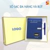 Bộ quà tặng Excited: Sổ sạc đa năng và bút 1