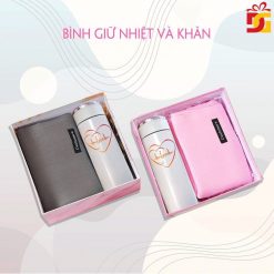 Bộ quà tặng Pretty: Bình giữ nhiệt và khăn 2