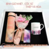 Bộ Quà Tặng Beauty: Bình Giữ Nhiệt, Cốc Sứ, Thiệp Và Hoa 54 Bo qua tang beauty binh giu nhiet coc su thiep va hoa sang trong