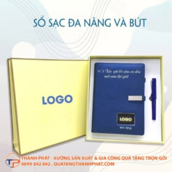 Bộ quà tặng excited: sổ sạc đa năng và bút