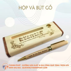 Bộ quà tặng friendly: bút và hộp gỗ