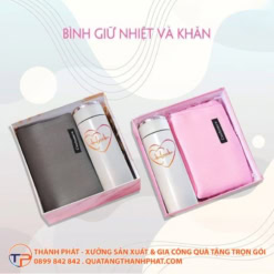 Bộ quà tặng Pretty: Bình giữ nhiệt và khăn
