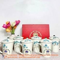 Bộ Quà Tặng Attractive: 6 Chiếc Cốc Sứ Và Thiệp 14 Bo qua tang attractive 6 chiec coc su va thiep khac laser