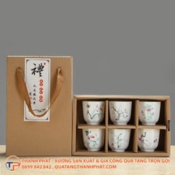 Bộ Quà Tặng Attractive: 6 Chiếc Cốc Sứ Và Thiệp 20 Bo qua tang attractive 6 chiec coc su va thiep trending
