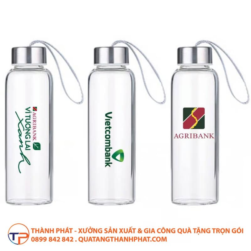 Binh thuy tinh in logo tinh te