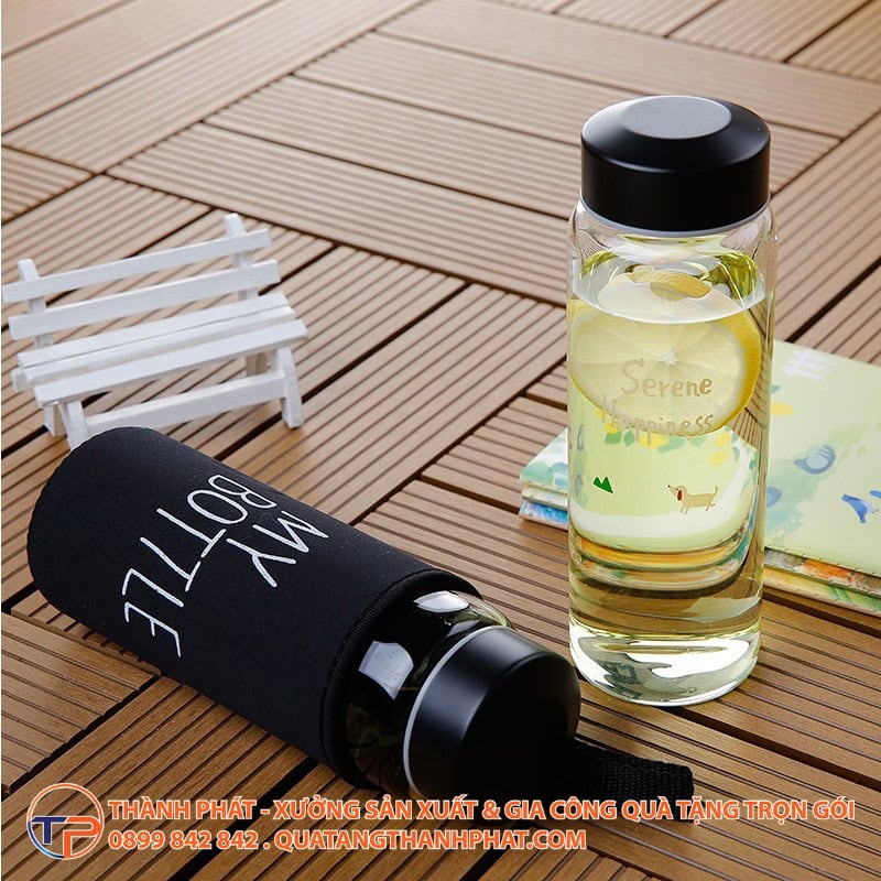 Binh thuy tinh in theo yeu cau sang trong