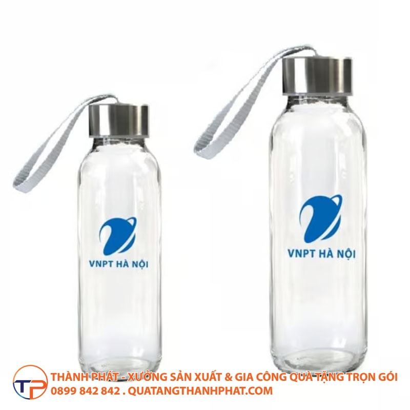 Bình Thủy Tinh Nắp Có Dây In Logo Bt05 19 Binh thuy tinh nap co day in logo tinh te