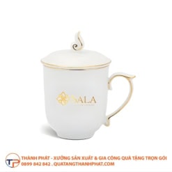 Ly sứ có nắp in logo  LS03