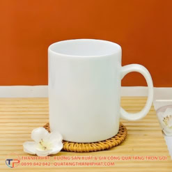 Ly Sứ Trụ Trắng Quai C In Logo Ls05 19 Ly su tru trang quai c sang trong