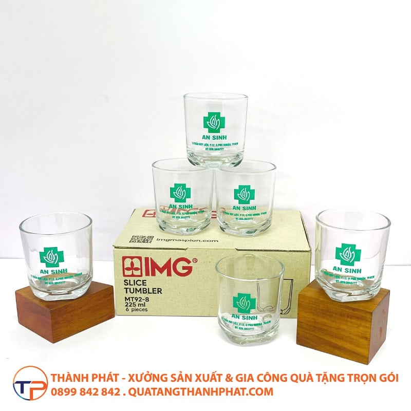 Ly Thủy Tinh Bầu Lùn In Logo Lt07 14 Ly thuy tinh bau lun in logo tinh te 1