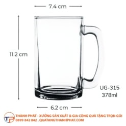 Ly Thủy Tinh Bầu Trung In Logo Lt08 16 Ly thuy tinh bau trung in logo tien dung