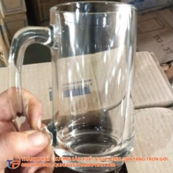 Alternative view of Ly thủy tinh bầu trung in logo LT08