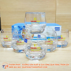 Ly thủy tinh bộ 6 cái in logo LT09