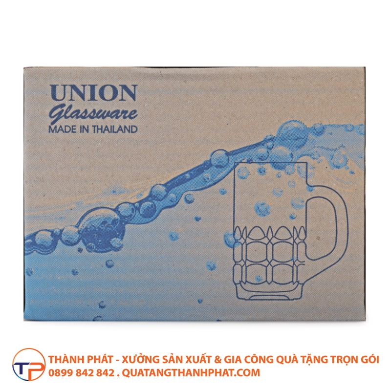 Ly Thủy Tinh Có Quai In Logo Lt03 18 Ly thuy tinh co quai in logo cao cap