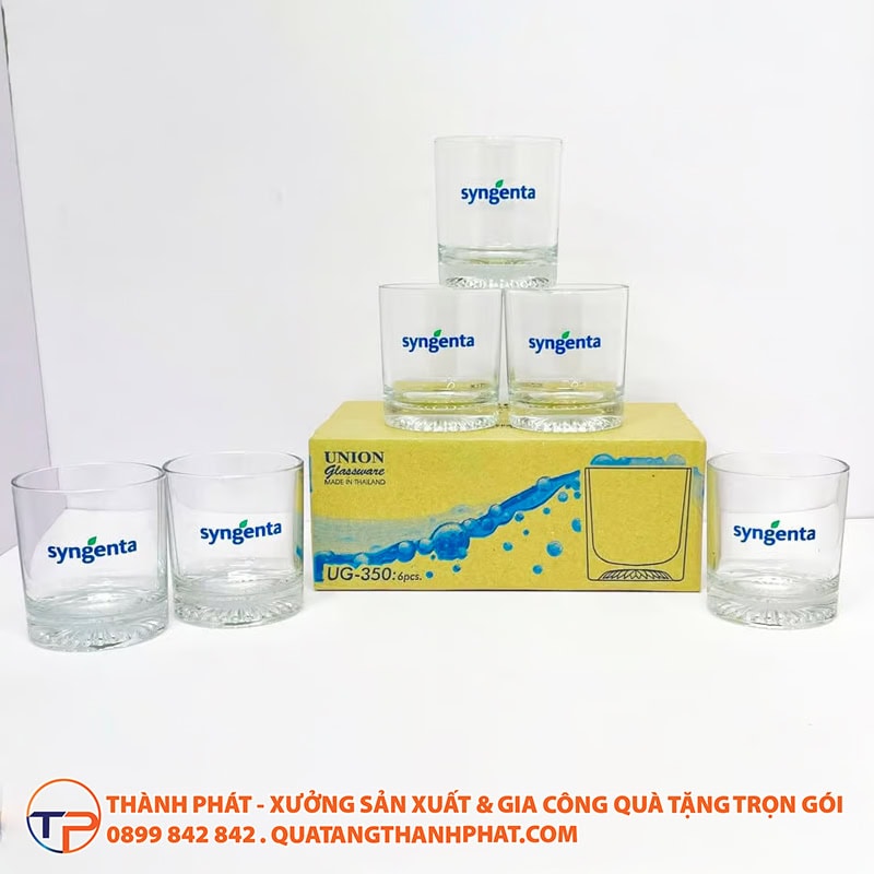 Bộ Ly Thủy Tinh 6 Cái In Logo Lt02 6 Bộ ly thủy tinh 6 cái in logo lt02